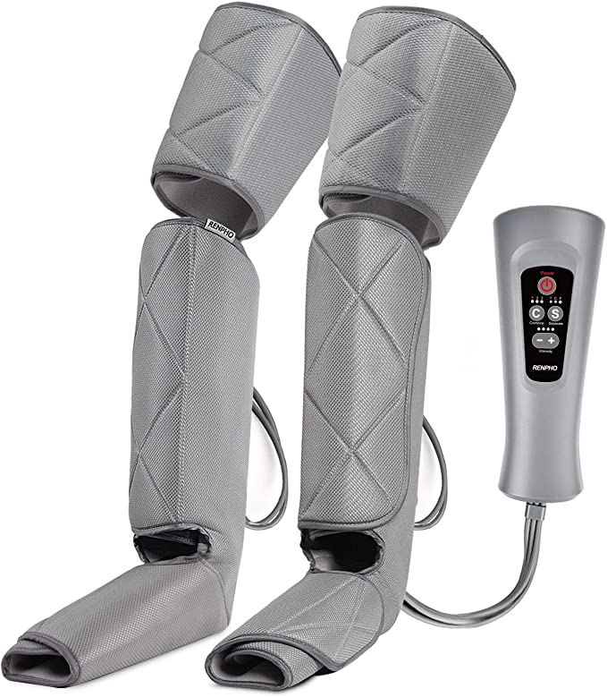 RENPHO Leg Massager for Circulation and Relaxation, Calf Feet Thigh Massage, Sequential Wraps Device